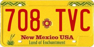 NM license plate 708TVC