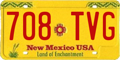 NM license plate 708TVG