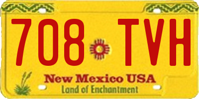 NM license plate 708TVH