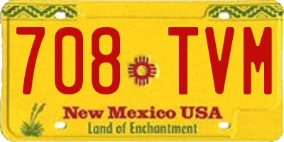 NM license plate 708TVM