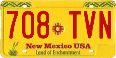 NM license plate 708TVN