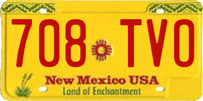NM license plate 708TVO
