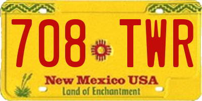 NM license plate 708TWR