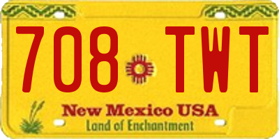 NM license plate 708TWT