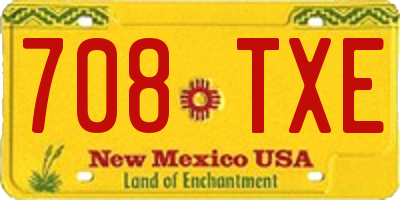 NM license plate 708TXE