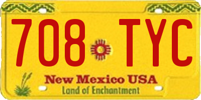 NM license plate 708TYC