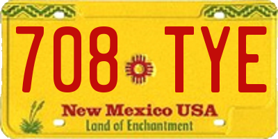 NM license plate 708TYE