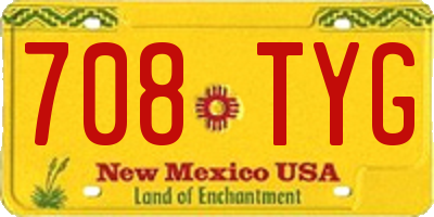 NM license plate 708TYG