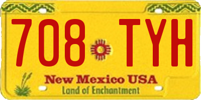 NM license plate 708TYH
