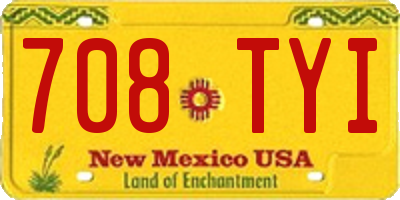 NM license plate 708TYI