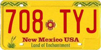 NM license plate 708TYJ