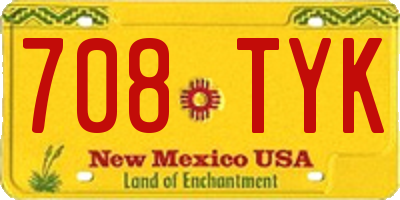 NM license plate 708TYK