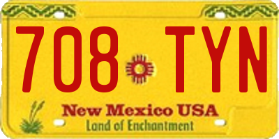 NM license plate 708TYN
