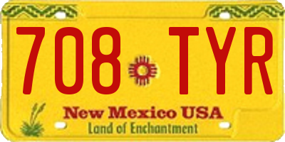 NM license plate 708TYR
