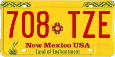 NM license plate 708TZE