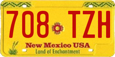 NM license plate 708TZH