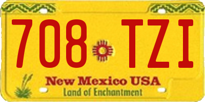 NM license plate 708TZI