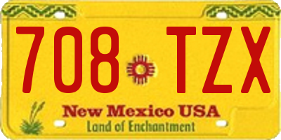 NM license plate 708TZX