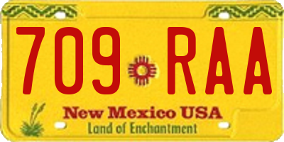 NM license plate 709RAA