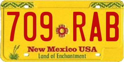 NM license plate 709RAB