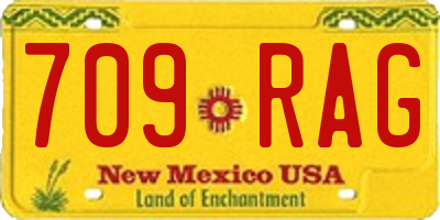 NM license plate 709RAG