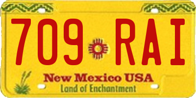 NM license plate 709RAI