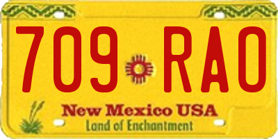 NM license plate 709RAO