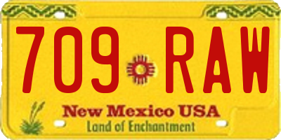 NM license plate 709RAW