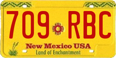 NM license plate 709RBC