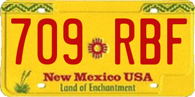 NM license plate 709RBF