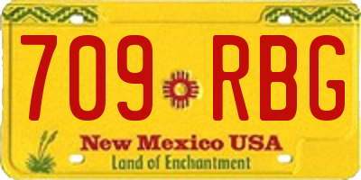 NM license plate 709RBG