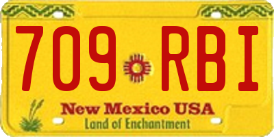 NM license plate 709RBI