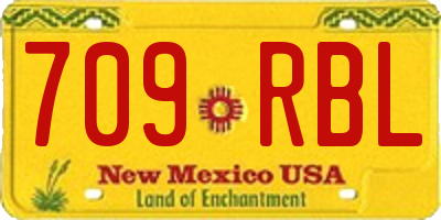 NM license plate 709RBL