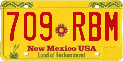 NM license plate 709RBM