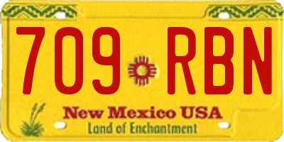 NM license plate 709RBN