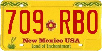 NM license plate 709RBO