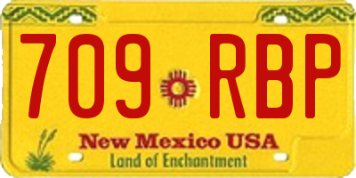 NM license plate 709RBP