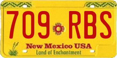NM license plate 709RBS