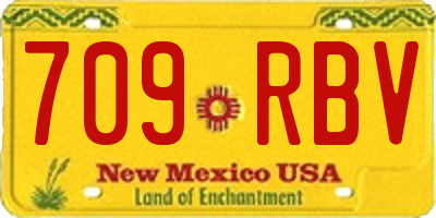 NM license plate 709RBV