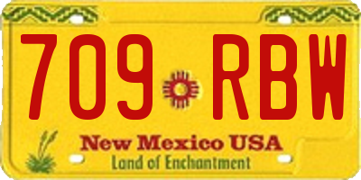 NM license plate 709RBW