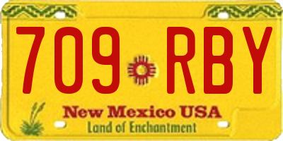 NM license plate 709RBY