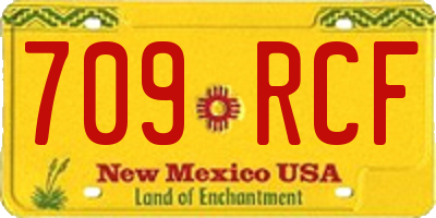 NM license plate 709RCF