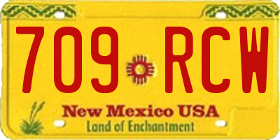 NM license plate 709RCW
