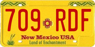 NM license plate 709RDF