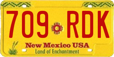 NM license plate 709RDK