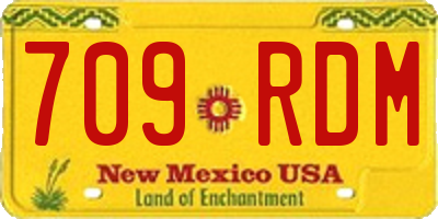 NM license plate 709RDM