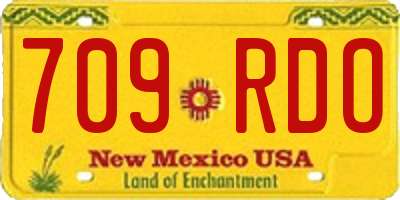 NM license plate 709RDO