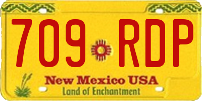 NM license plate 709RDP