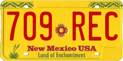NM license plate 709REC