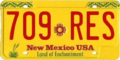 NM license plate 709RES